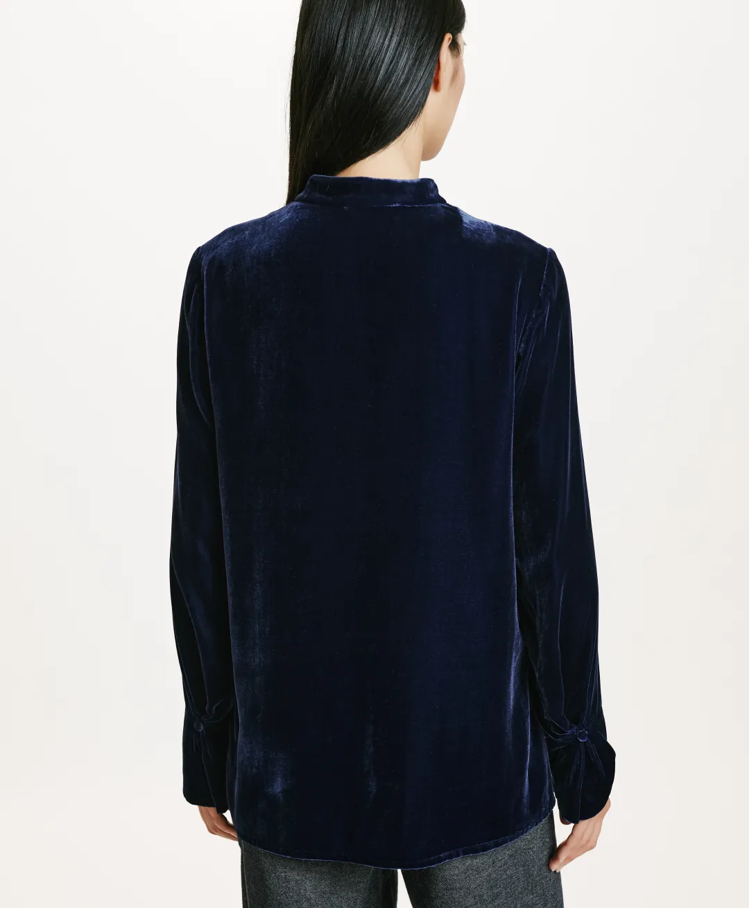 Outlet BLOUSE AISU EN VELOURS MÉLANGE DE SOIE LISSE - Femme Chemises Et Blouses
