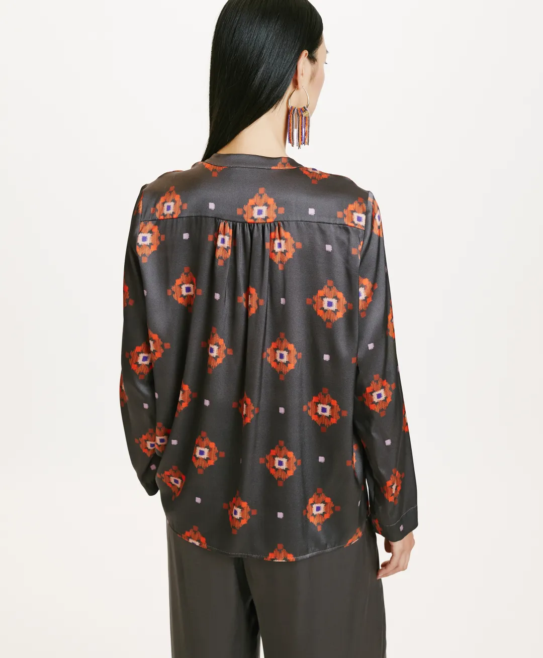Outlet BLOUSE ATLANTA EN SATIN STRETCH IMPRIMÉ - Femme Chemises Et Blouses