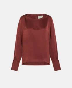 Clearance BLOUSE KENTA EN SOIE LAVÉE - MOÛT DE RAISIN Femme Chemises Et Blouses