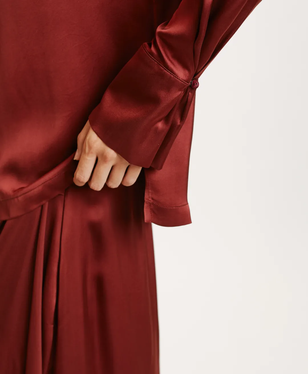 Clearance BLOUSE KENTA EN SOIE LAVÉE - MOÛT DE RAISIN Femme Chemises Et Blouses