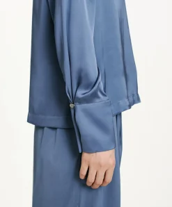 Online BLOUSE KENTA EN SOIE LAVÉE - PAPIER SUCRE Femme Chemises Et Blouses