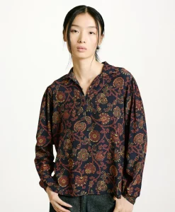 BLOUSE NAGISO EN CRÊPE DE CHINE IMPRIMÉ - Femme Chemises Et Blouses