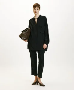 Hot BLOUSE OGATA EN RAYONNE LÉGÈRE UNIE - Femme Chemises Et Blouses