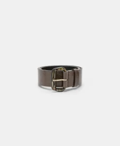 Clearance CEINTURE ANPAN EN CUIR NAPLAK - BRUN FONCÉ Femme Ceintures