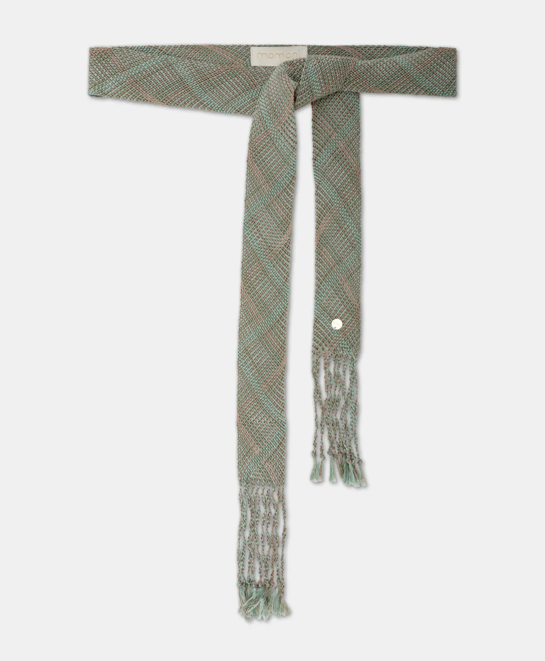 Outlet CEINTURE KUNIE EN LUREX TRESSÉ - VERT AQUA/CUIVRE Femme Ceintures