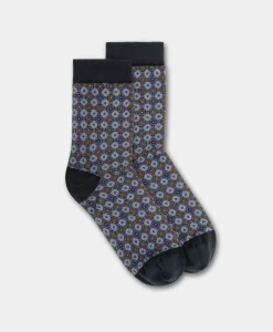 Discount CHAUSSETTES NANAMI EN CHAUSSETTE IMPRIMÉE - BLEU CLAIR/CARAMEL Femme Chaussettes