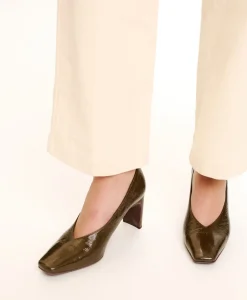 CHAUSSURES NORA EN CUIR NAPLAK - BRUN FONCÉ Femme Chaussures