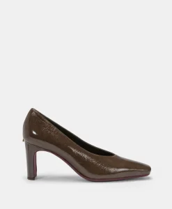 CHAUSSURES NORA EN CUIR NAPLAK - BRUN FONCÉ Femme Chaussures