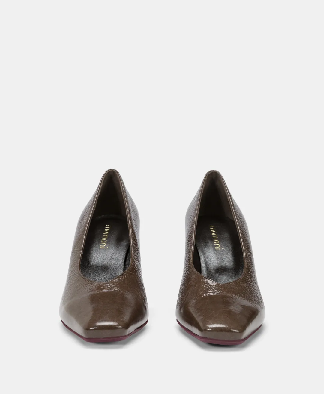 CHAUSSURES NORA EN CUIR NAPLAK - BRUN FONCÉ Femme Chaussures