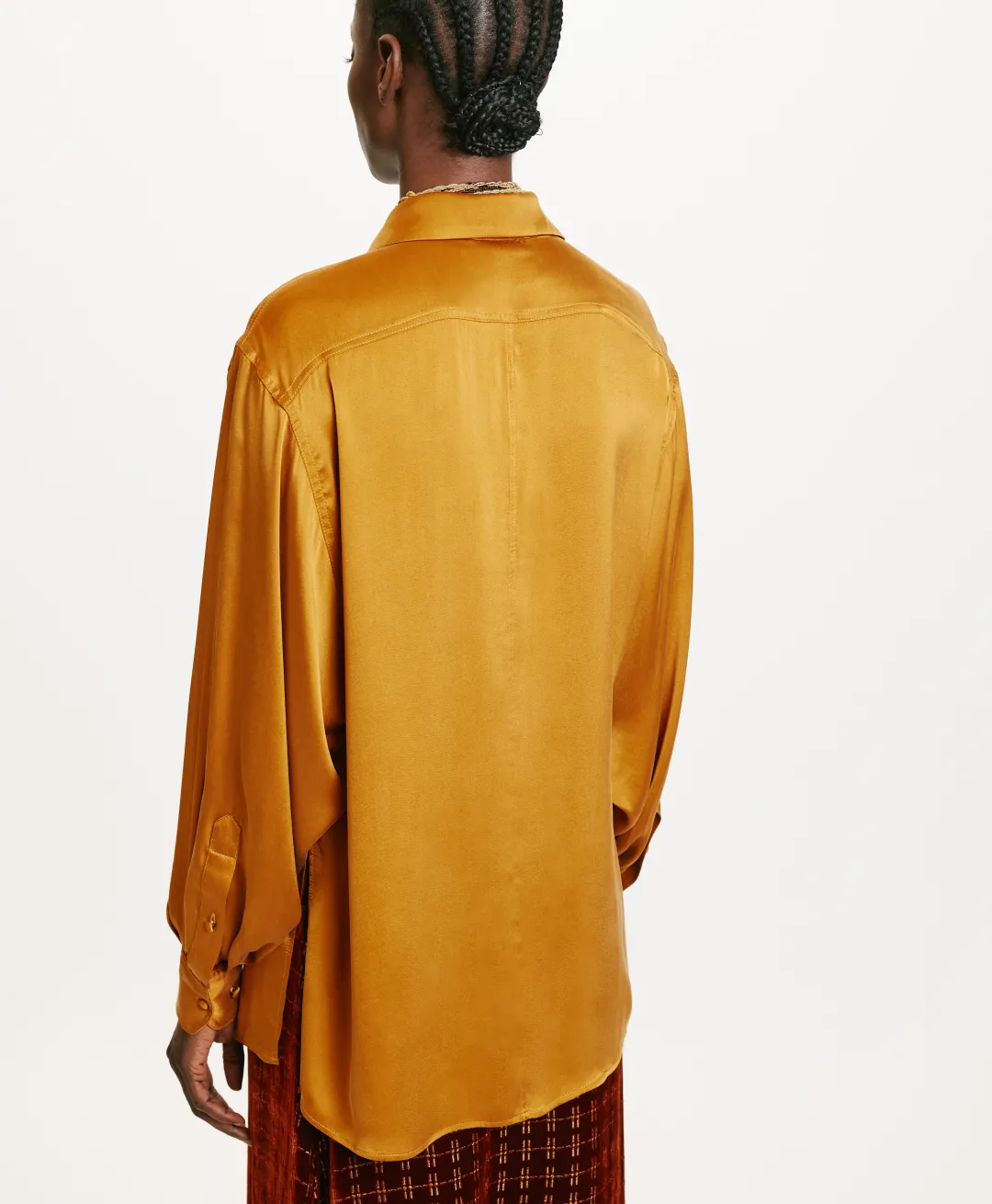 New CHEMISIER AKEMI EN SOIE SANDWASHED UNIE - Femme Chemises Et Blouses