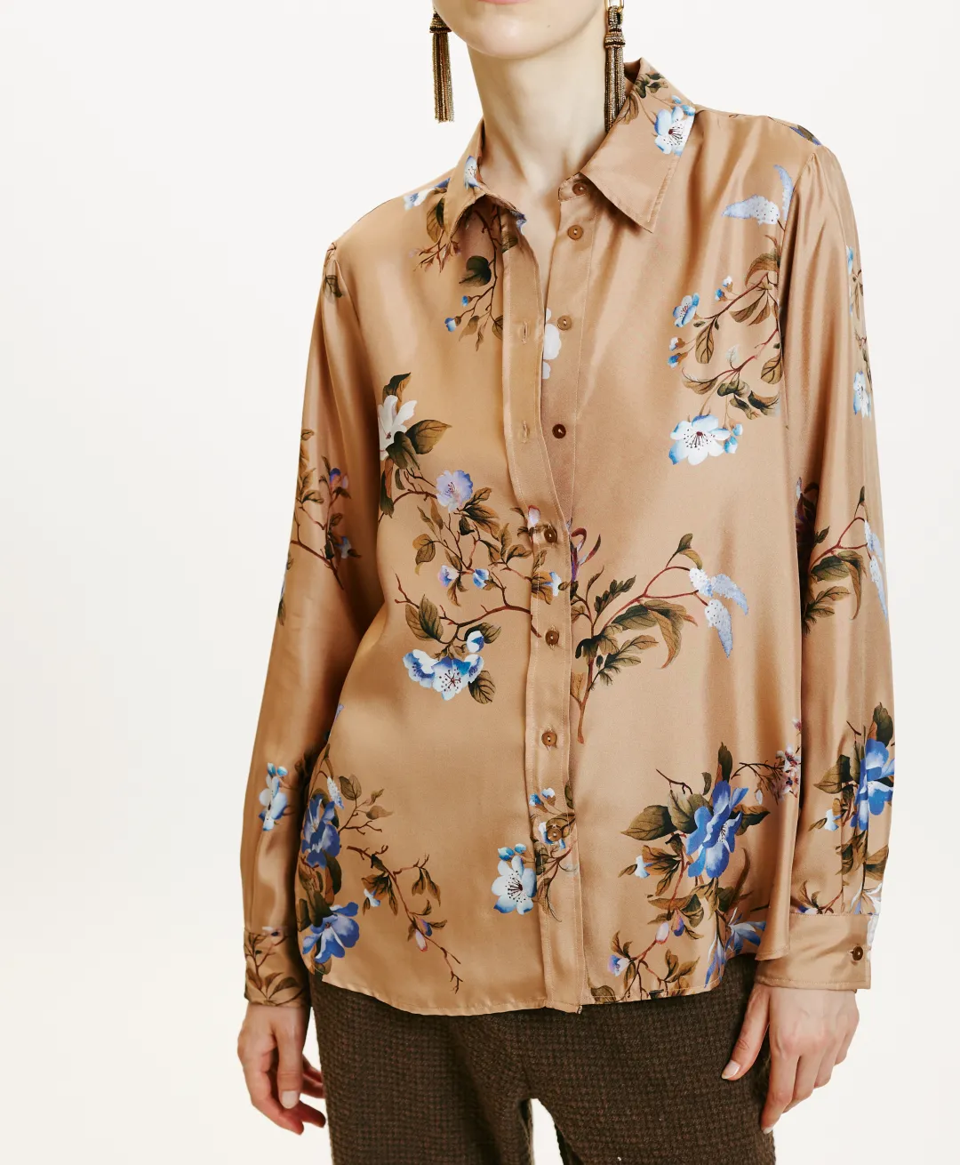 Hot CHEMISIER ARLES EN SERGÉ DE SOIE IMPRIMÉ - Femme Chemises Et Blouses
