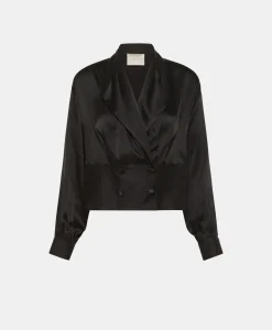 Clearance CHEMISIER AYUMI EN SOIE SANDWASHED UNIE - Femme Chemises Et Blouses