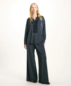 New CHEMISIER BILANCIA EN JERSEY LUREX - Femme Chemises Et Blouses
