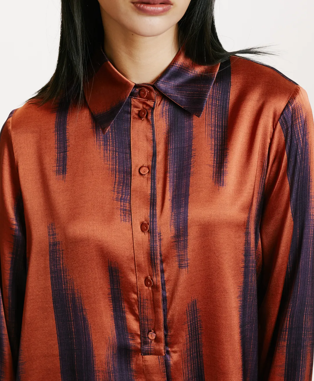 Sale CHEMISIER HAKINARI EN SATIN STRETCH IMPRIMÉ - Femme Chemises Et Blouses