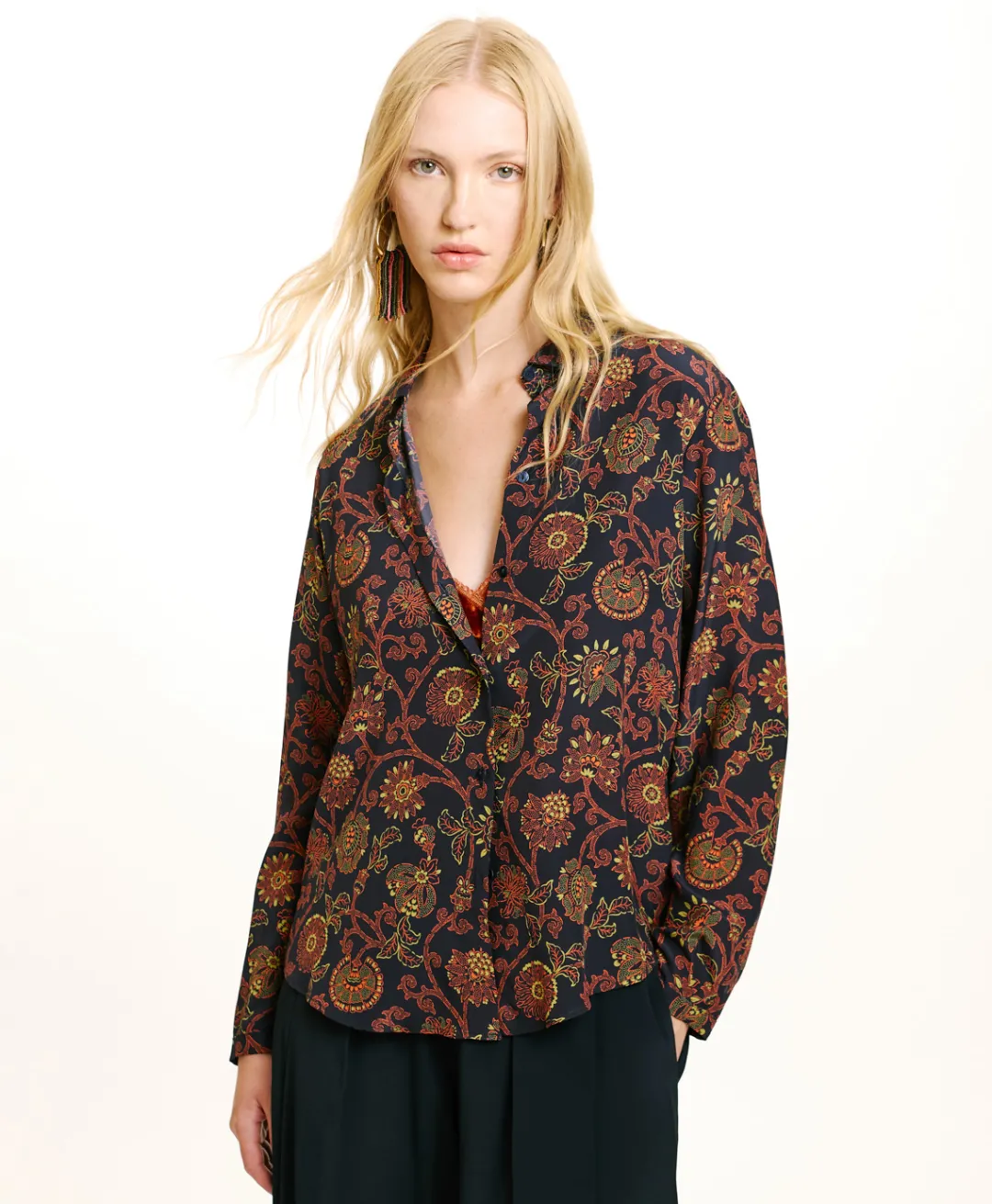 Best CHEMISIER MEUDON EN CRÊPE DE CHINE IMPRIMÉ - Femme Chemises Et Blouses