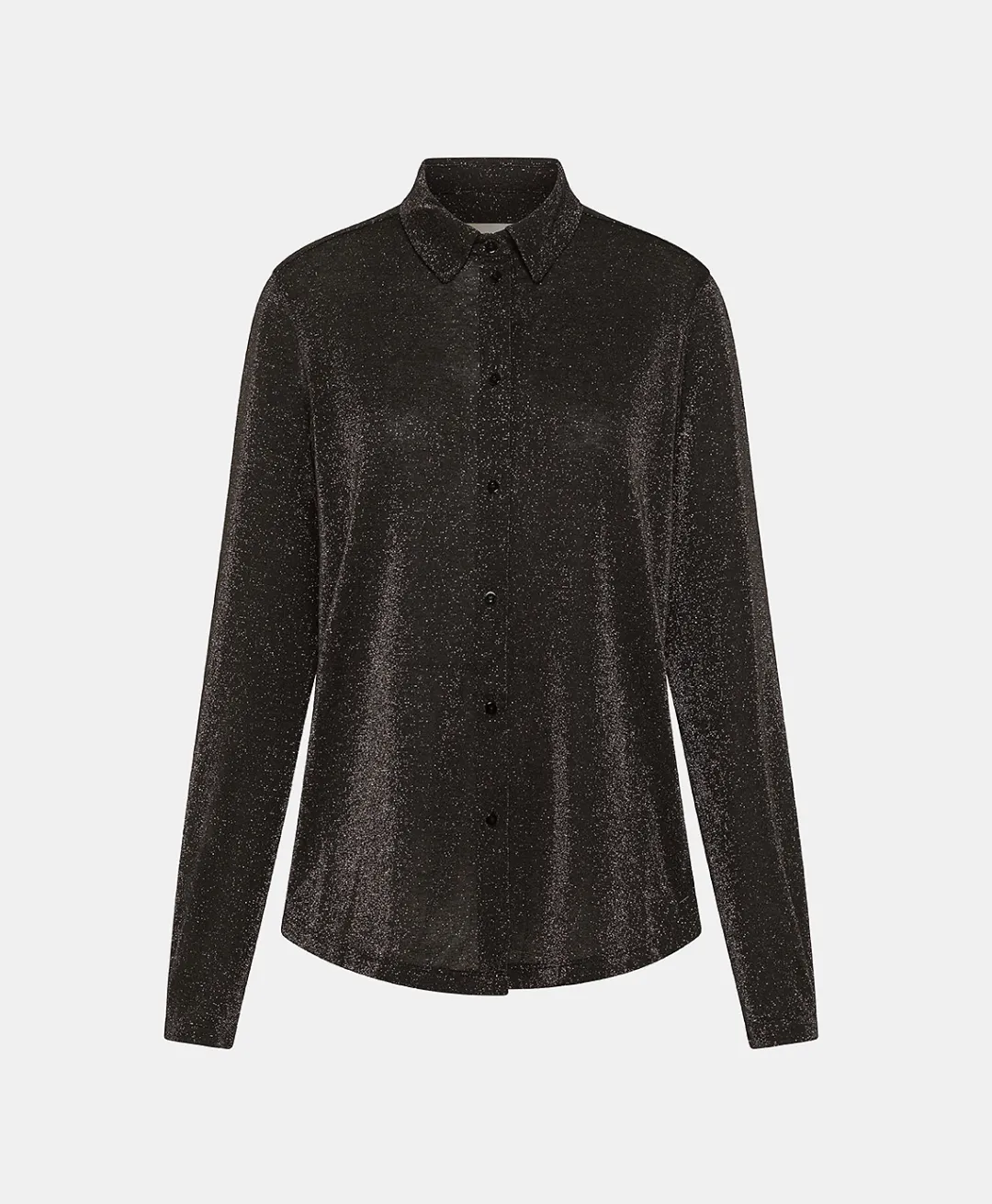 Best CHEMISIER MEUDON EN JERSEY LUREX - GRIS CHARBON Femme Chemises Et Blouses