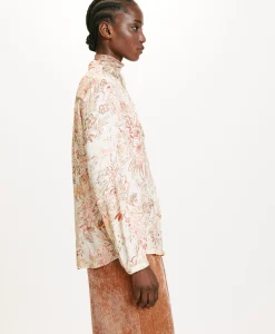 Discount CHEMISIER MEUDON EN VISCOSE JACQUARD IMPRIMÉE - MULTICOLORE ROSE Femme Chemises Et Blouses