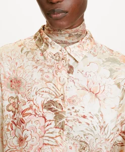 Discount CHEMISIER MEUDON EN VISCOSE JACQUARD IMPRIMÉE - MULTICOLORE ROSE Femme Chemises Et Blouses