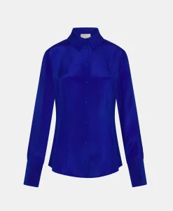 New CHEMISIER ORIGA EN MÉLANGE DE SOIE CRÊPE - Femme Chemises Et Blouses