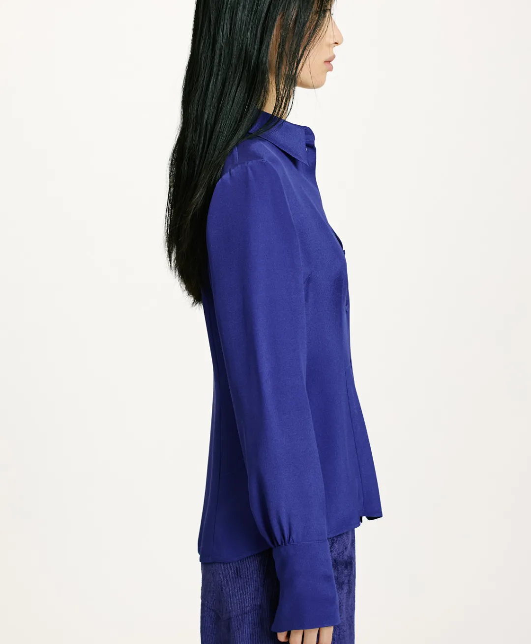 New CHEMISIER ORIGA EN MÉLANGE DE SOIE CRÊPE - Femme Chemises Et Blouses