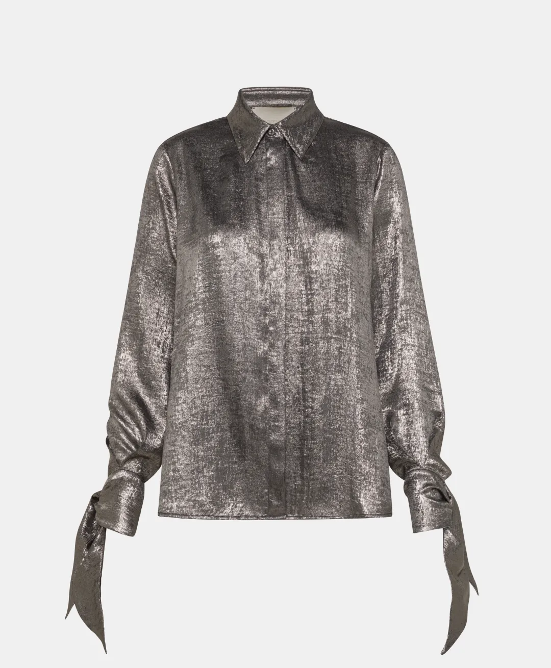 Outlet CHEMISIER SAKE EN LAMINÉ FLUIDE - Femme Chemises Et Blouses