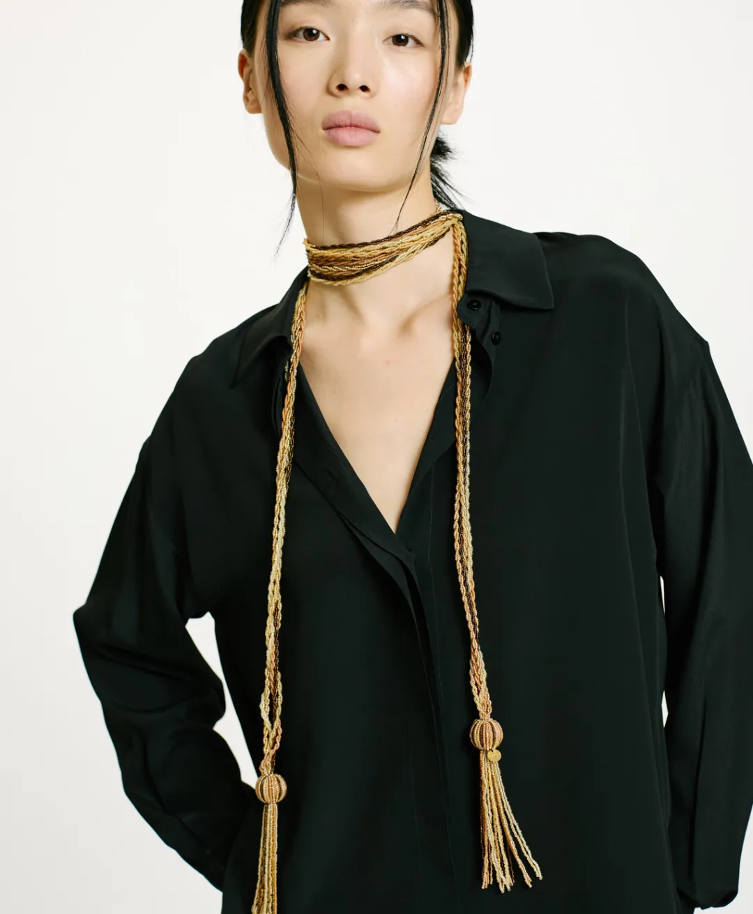Hot CHEMISIER SAYONARA EN ACÉTATE/SOIE UNI - Femme Chemises Et Blouses