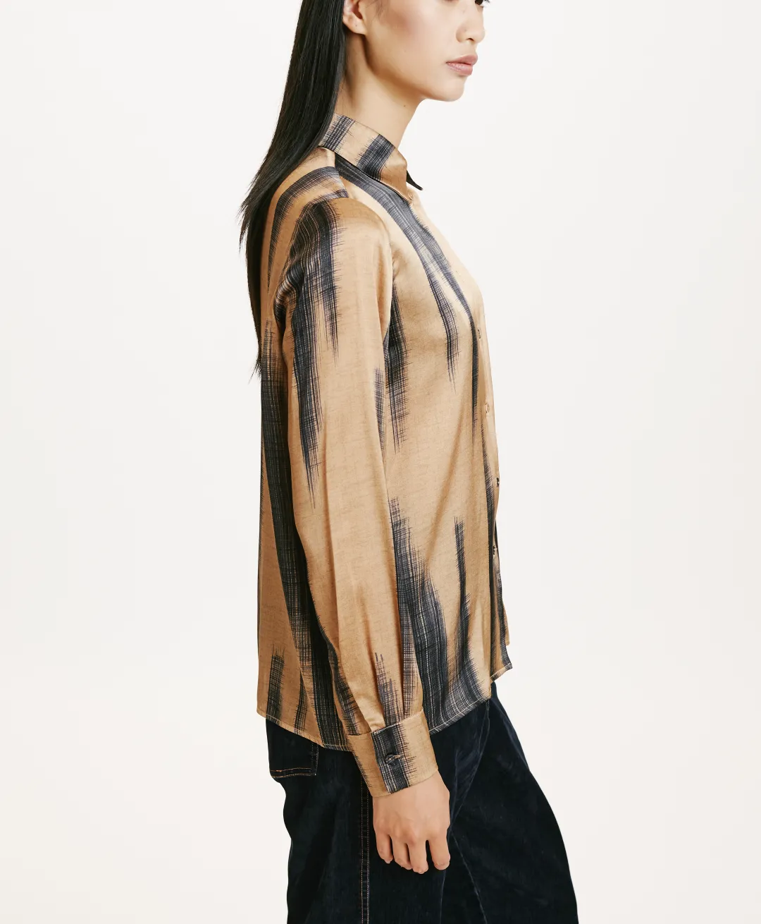 Discount CHEMISIER SIMON EN SATIN STRETCH IMPRIMÉ - Femme Chemises Et Blouses