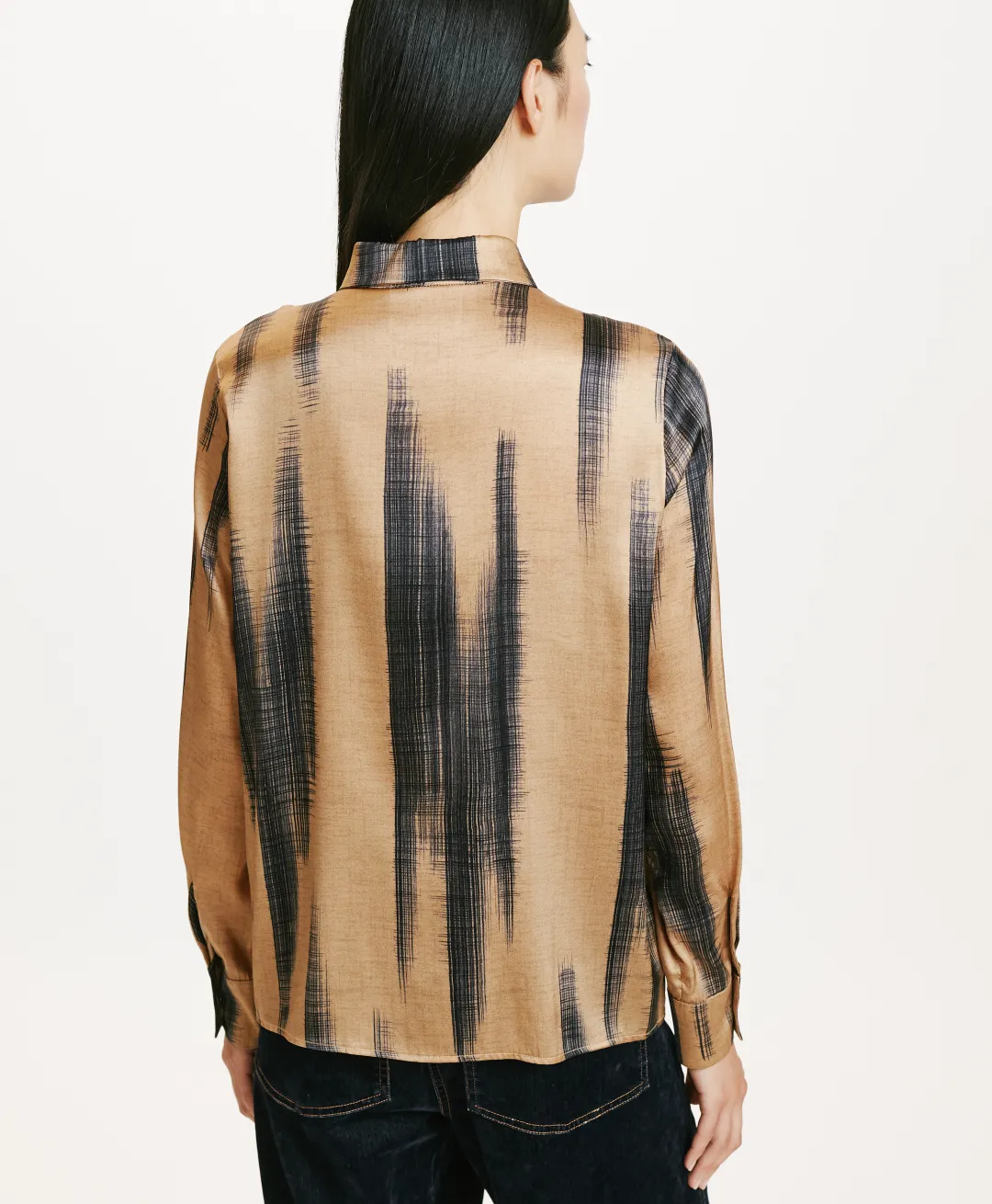 Discount CHEMISIER SIMON EN SATIN STRETCH IMPRIMÉ - Femme Chemises Et Blouses