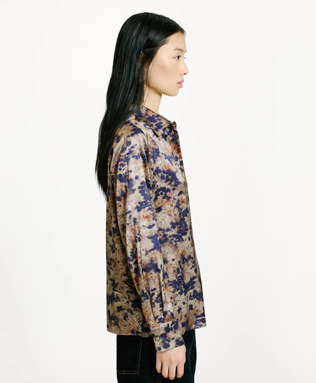 Discount CHEMISIER SIMON EN SATIN STRETCH IMPRIMÉ - Femme Chemises Et Blouses