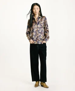 Discount CHEMISIER SIMON EN SATIN STRETCH IMPRIMÉ - Femme Chemises Et Blouses