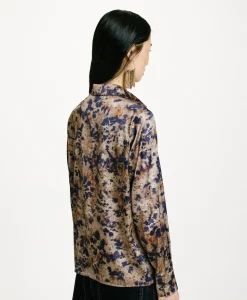 Discount CHEMISIER SIMON EN SATIN STRETCH IMPRIMÉ - Femme Chemises Et Blouses