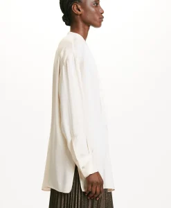 CHEMISIER SORA EN SOIE LAVÉE - CRÈME Femme Chemises Et Blouses