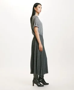 Sale JUPE EMI EN JERSEY LUREX - GRIS FONCÉ Femme Jupes Et Shorts