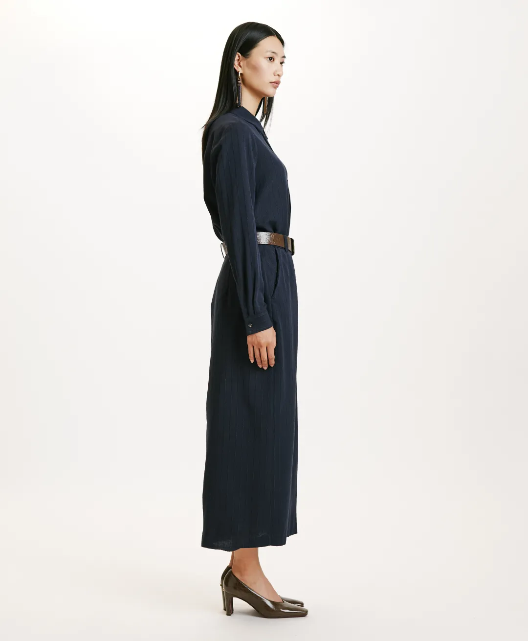 JUPE NOA EN SERGÉ DE LAINE RAYÉ - Femme Costumes