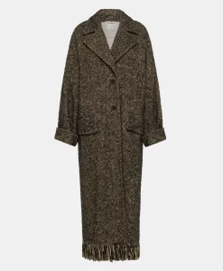 Online MANTEAU DORAYAKI EN NATTE LAINE ALPAGA À FRANGES - Femme Manteaux