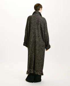 Online MANTEAU DORAYAKI EN NATTE LAINE ALPAGA À FRANGES - Femme Manteaux