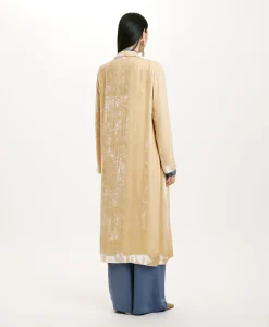Discount MANTEAU KATA ÉLÉGANT EN VELOURS DE VISCOSE SOIE - Femme Manteaux