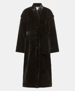 New MANTEAU KISO EN VELOURS MÉLANGE DE SOIE MATELASSÉ - Femme Manteaux