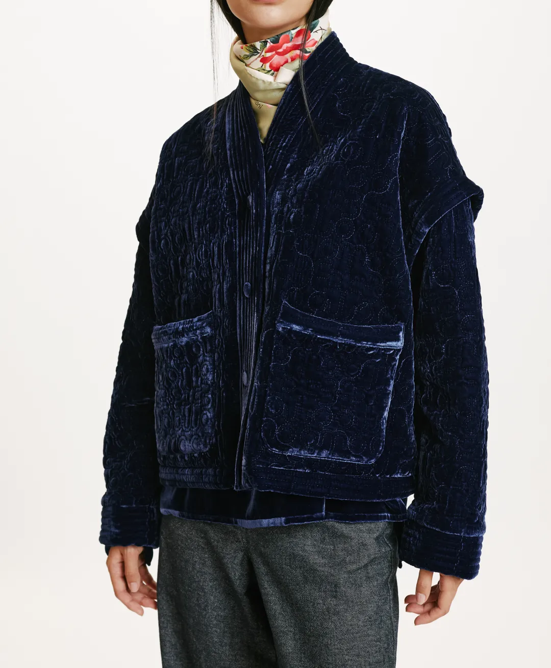 New MANTEAU KUMA EN VELOURS MÉLANGE DE SOIE MATELASSÉ - Femme Manteaux