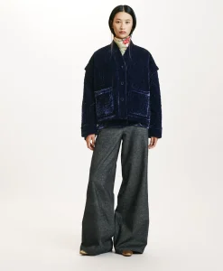 New MANTEAU KUMA EN VELOURS MÉLANGE DE SOIE MATELASSÉ - Femme Manteaux