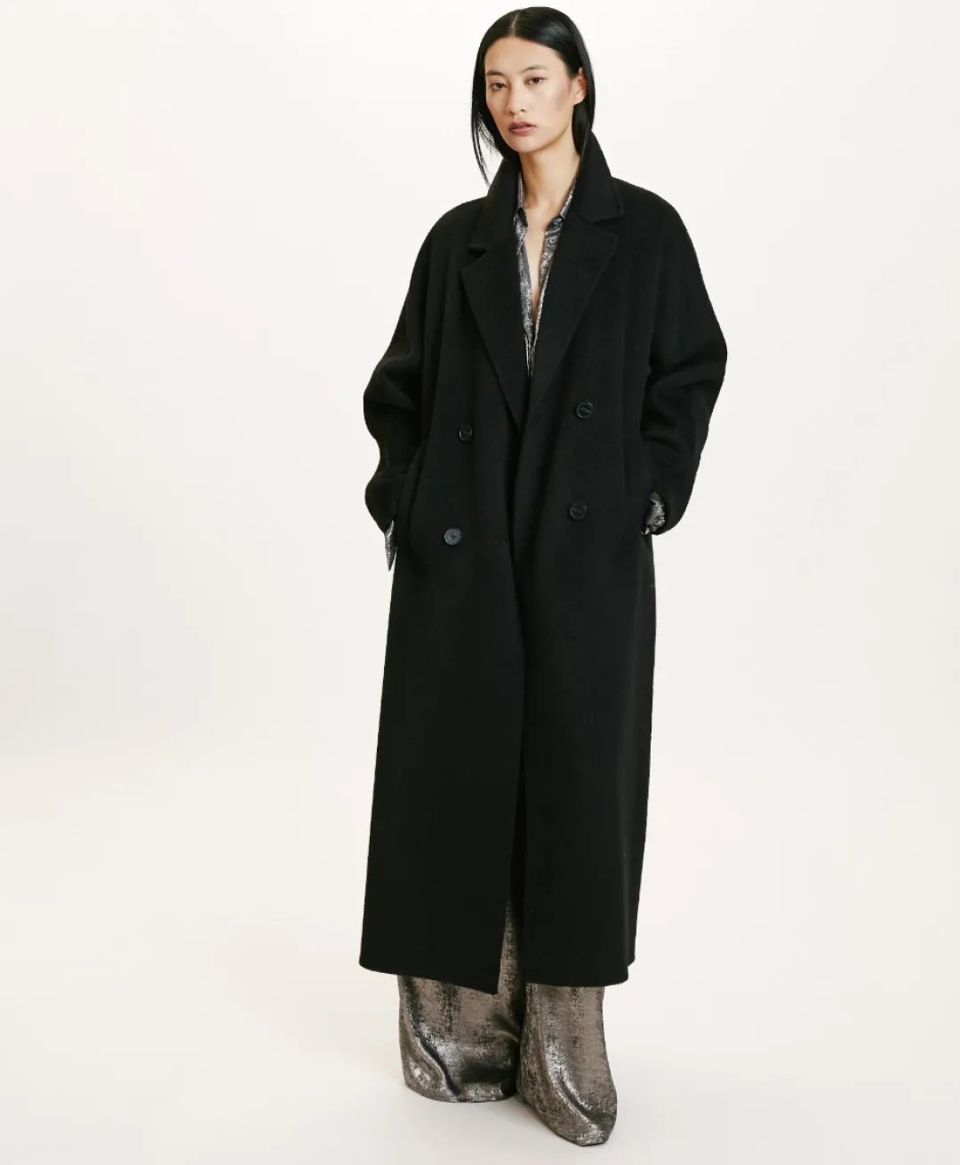 Outlet MANTEAU SAKURA EN PANNE DOUBLE LAINE ALPAGA - Femme Manteaux