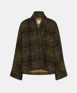 Discount MANTEAU SASHIMI EN CARREAUX BOUCLÉ - Femme Manteaux
