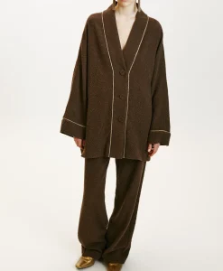 Hot MANTEAU TARA EN PIED-DE-POULE SEERSUCKER - CACAO MULTICOLORE Femme Manteaux