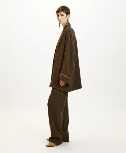 Hot MANTEAU TARA EN PIED-DE-POULE SEERSUCKER - CACAO MULTICOLORE Femme Manteaux