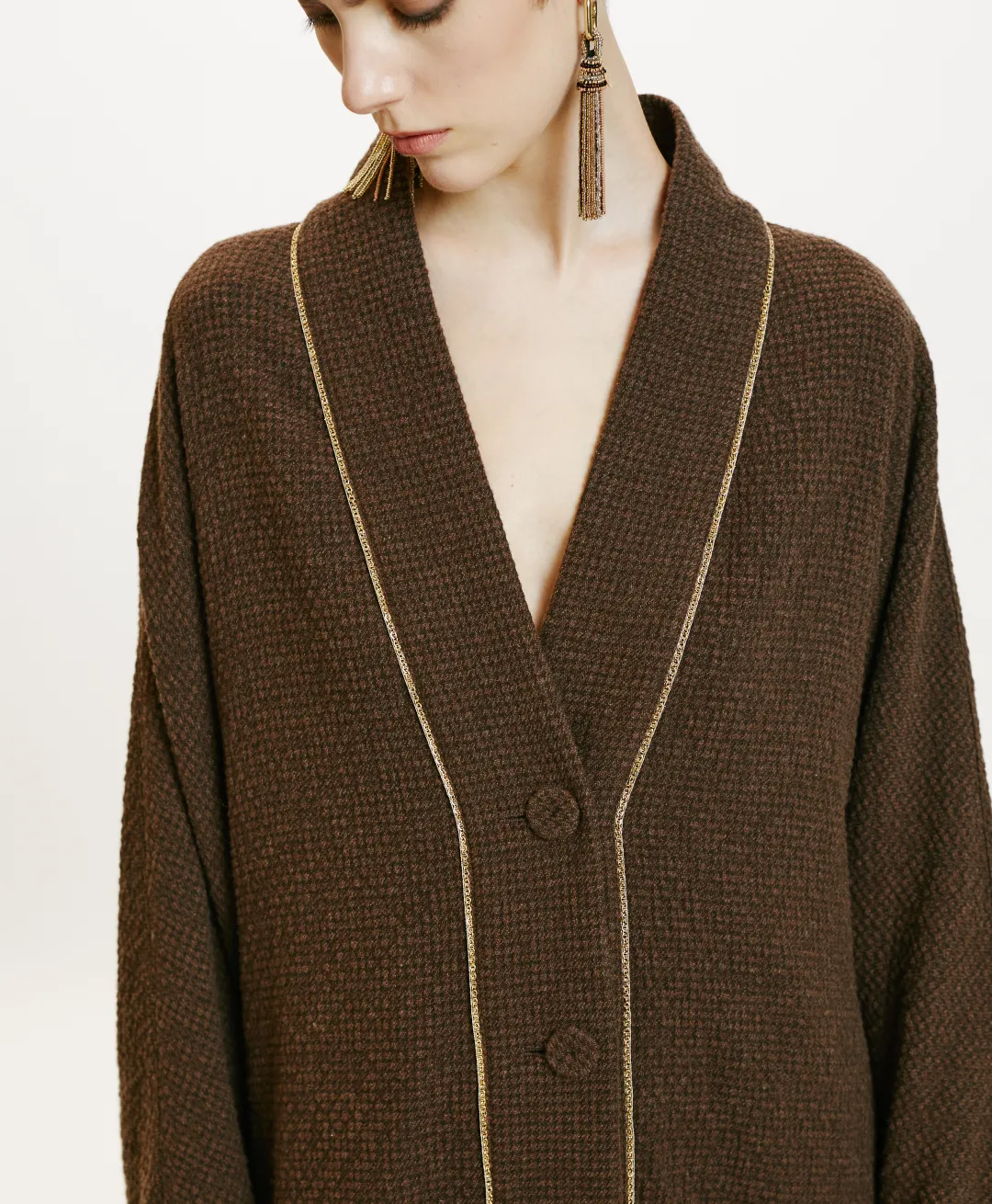 Hot MANTEAU TARA EN PIED-DE-POULE SEERSUCKER - CACAO MULTICOLORE Femme Manteaux