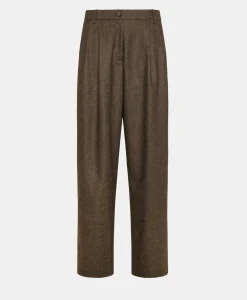 Clearance PANTALON ADAM EN CHEVRON MÉLANGE LAINE BICOLORE - Femme Pantalons