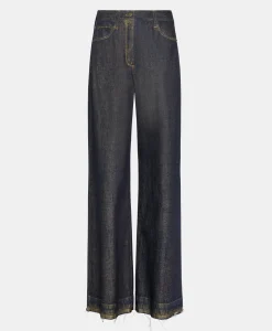 Sale PANTALON AOKI EN DENIM LAMINÉ - Femme Pantalons