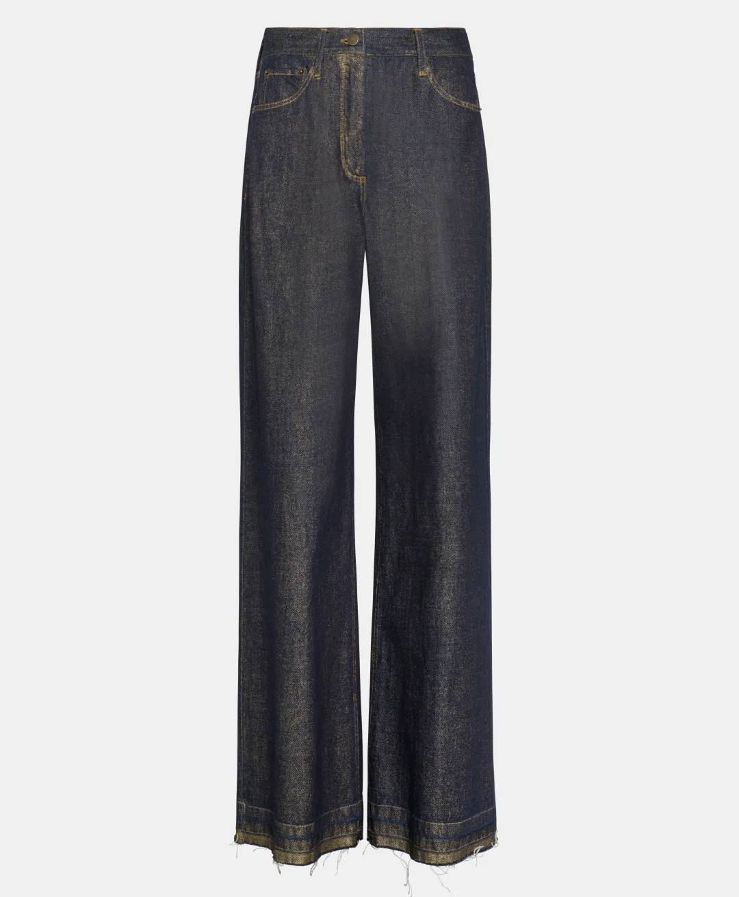 Sale PANTALON AOKI EN DENIM LAMINÉ - Femme Pantalons