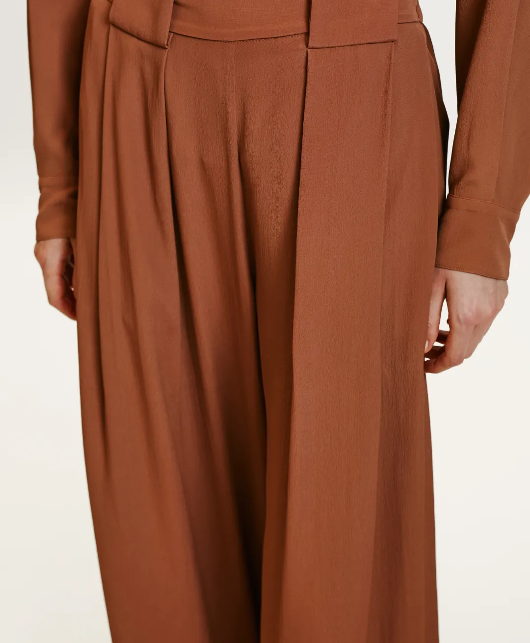 Discount PANTALON ASPEN EN ACÉTATE/SOIE UNI - Femme Costumes