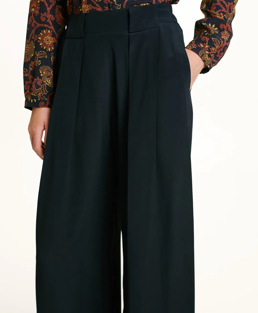 Sale PANTALON ASPEN EN ACÉTATE/SOIE UNI - Femme Pantalons